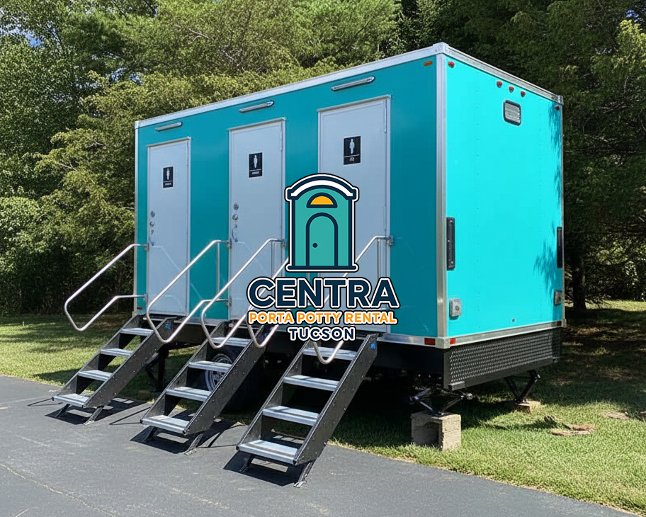 Deluxe porta potty with enhanced features for special events
