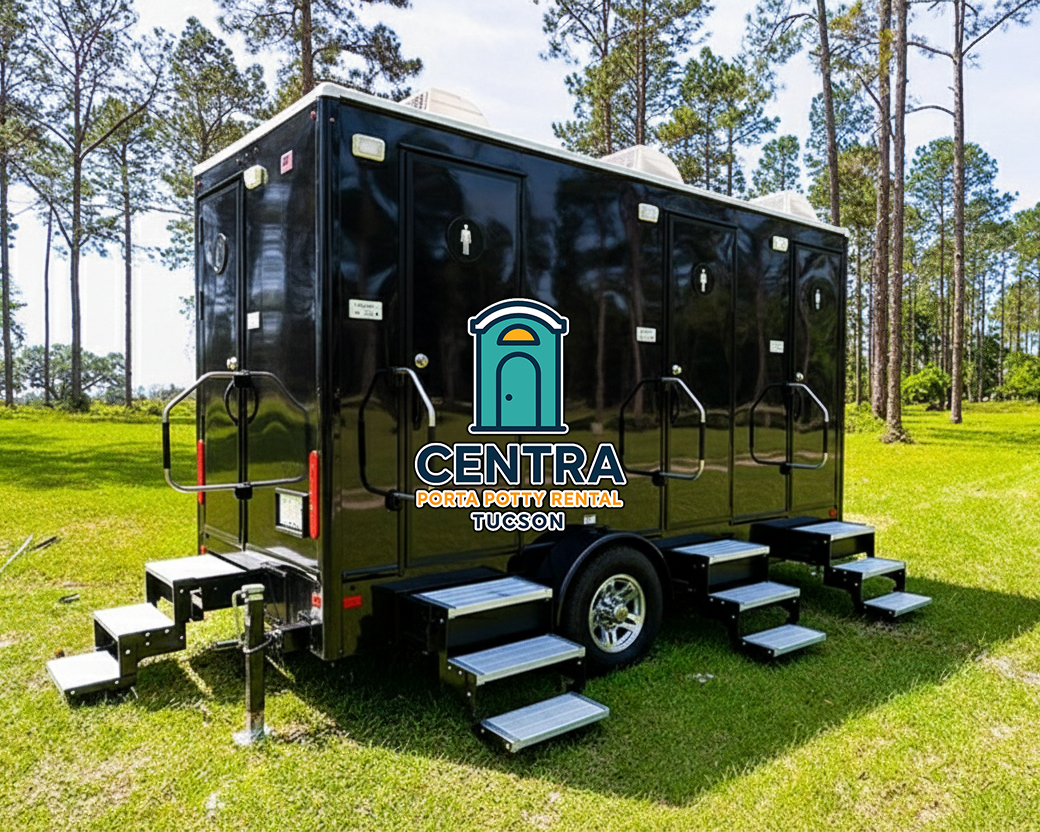 Luxury restroom trailers for elegant events in Tucson
